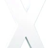 Letra X de cartón endurecido blanco