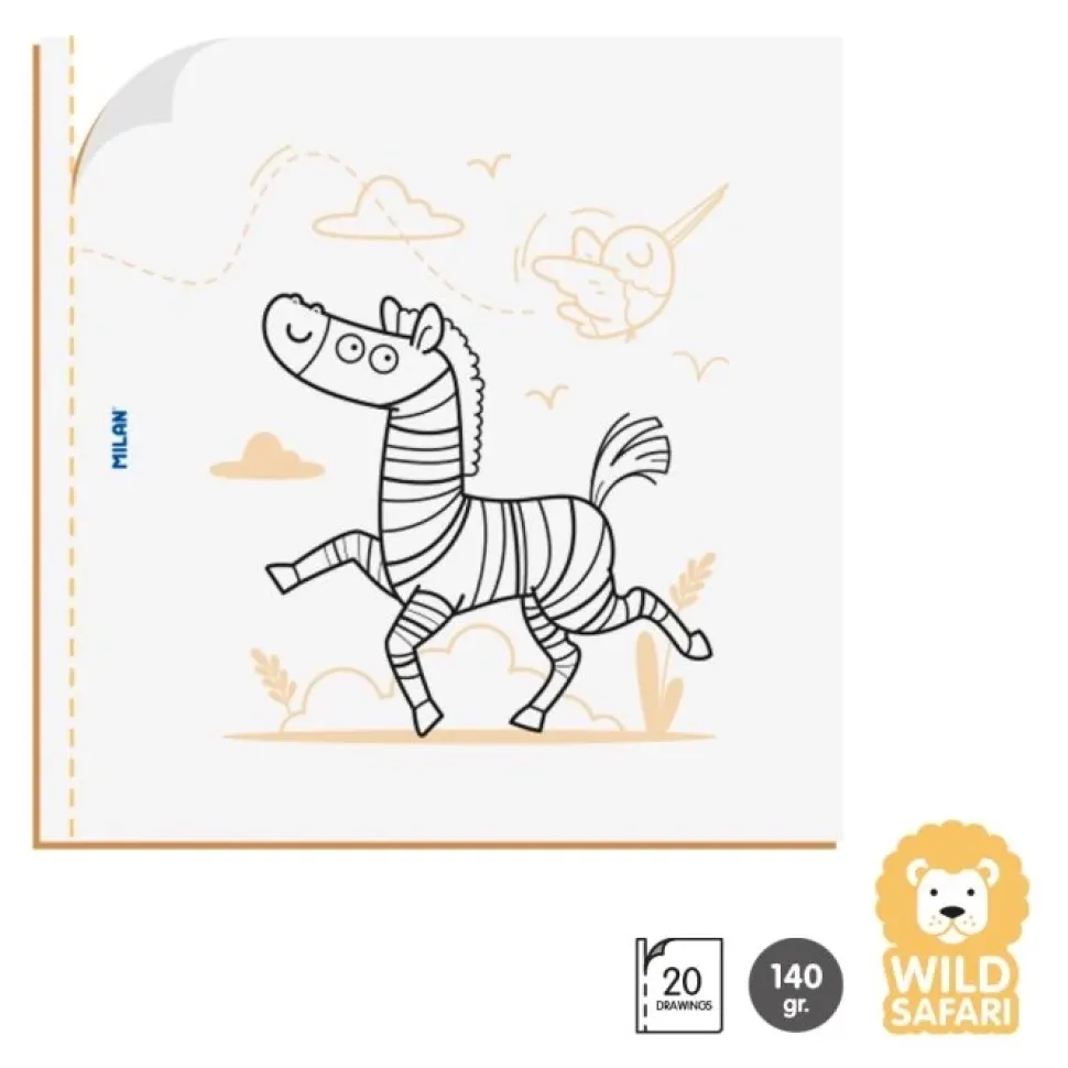 Libro para colorear Wild Safari Milan