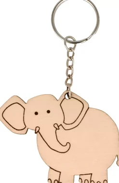 Llavero de Madera Elefante Safari Artemio