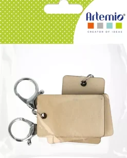 Llavero de madera Rectangular Artemio