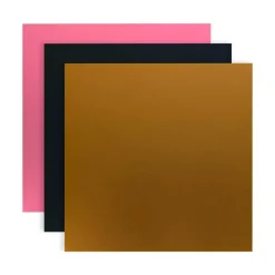 Lámina metalizada Black, Gold, Pink para grabado Silhouette Curio