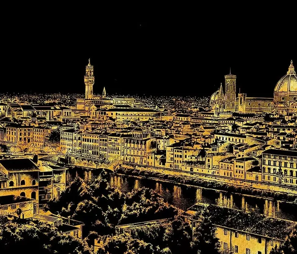 Lámina rascable Vista de Florencia