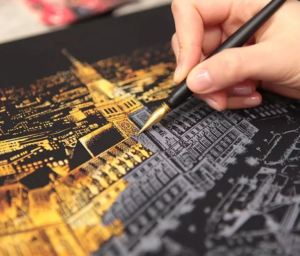 Lámina rascable Vista de Hamburgo