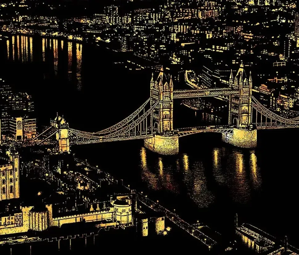 Lámina rascable Vista de Londres