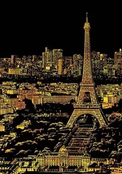 Lámina rascable Vista de París