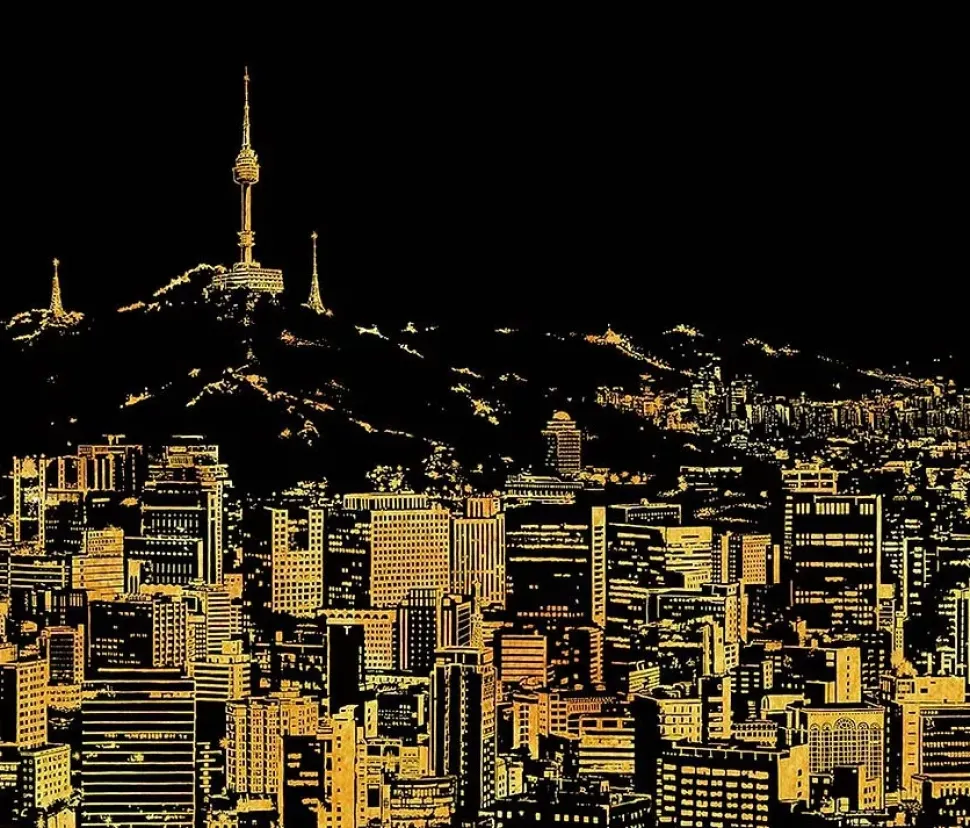 Lámina rascable Vista de Seoul