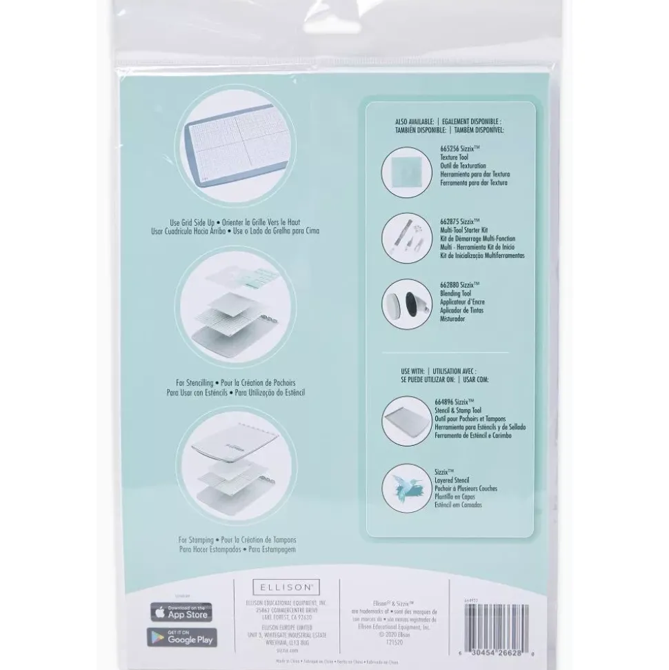 Láminas Adhesivas Cuadriculadas Para Stencil & Stamp Tool Sizzix