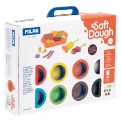 Maletín 8 botes pasta blanda Soft Dough Barbacoa Milan 59g