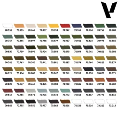 Maletín 80 pinturas modelismo 253 Militar Model Color Vallejo 18ml