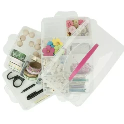 Maletín de almacenamiento con separadores y tres pisos