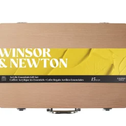 Maletín de madera 15 piezas pintura acrílica Galeria Winsor and Newton
