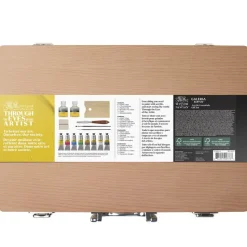 Maletín de madera 15 piezas pintura acrílica Galeria Winsor and Newton