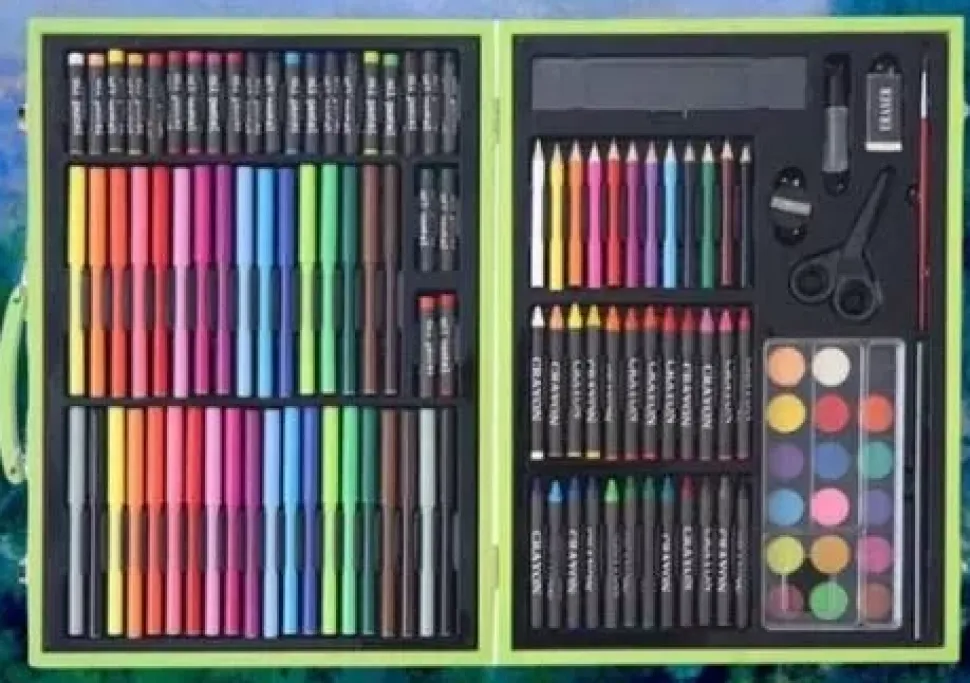 Maletín de Madera 122 Piezas Art Studio Verde Alex Bog