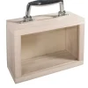 Maletín de madera con ventana