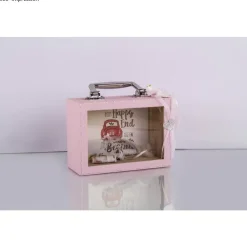 Maletín de madera con ventana