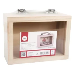 Maletín de madera con ventana