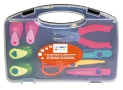 Maletín de perforadoras y tijeras fantasía