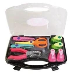 Maletín de perforadoras y tijeras fantasía