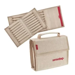 Maletín de tela natural para 36 rotuladores Sensebag