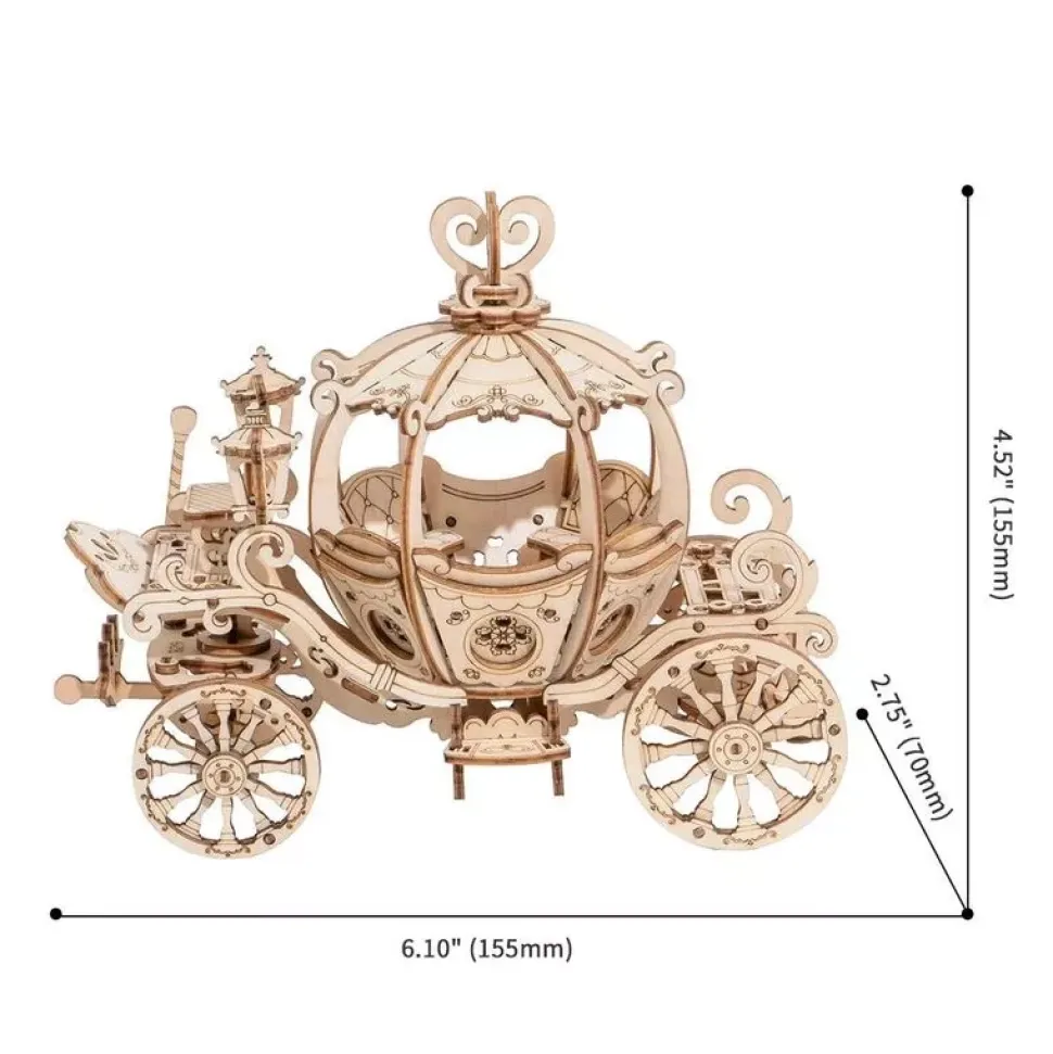 Maqueta coche calabaza de madera Classical 3D Robotime