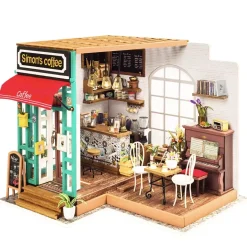 Maqueta de Cafetería de Simon Robotime