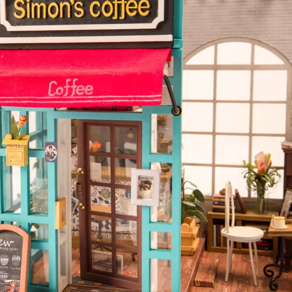 Maqueta de Cafetería de Simon Robotime