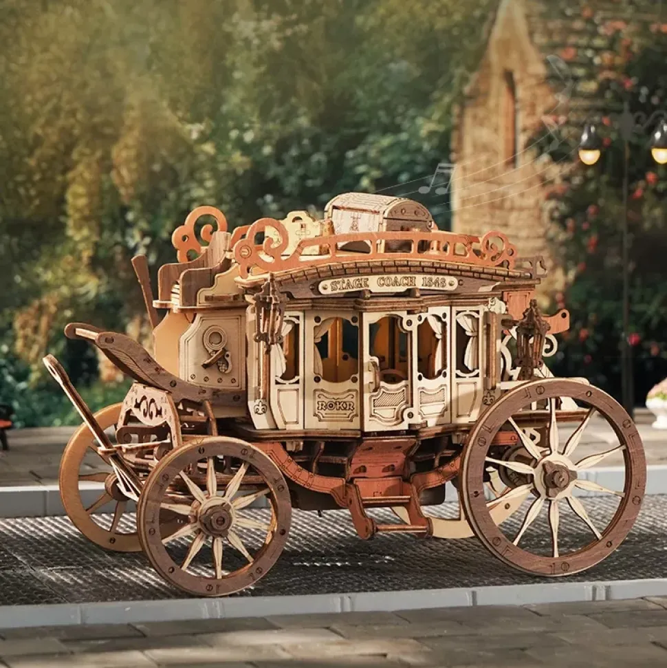 Maqueta de coche de caballos Robotime