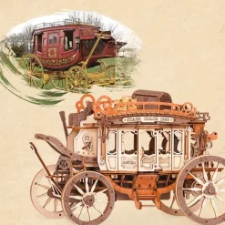 Maqueta de coche de caballos Robotime