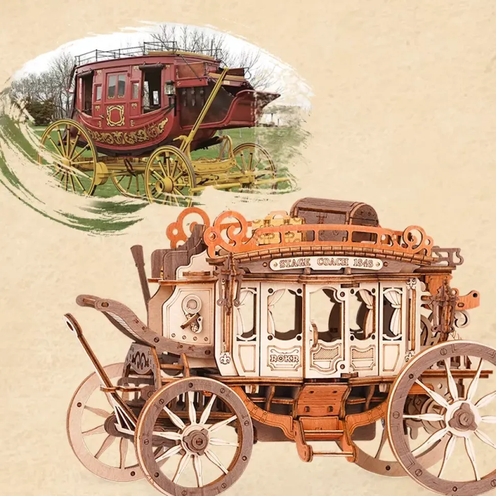 Maqueta de coche de caballos Robotime