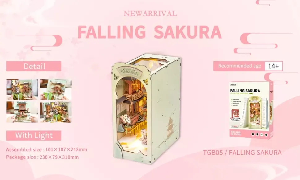 Maqueta de Falling Sakura Robotime
