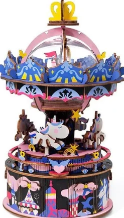 Maqueta de Tiovivo de unicornios Robotime