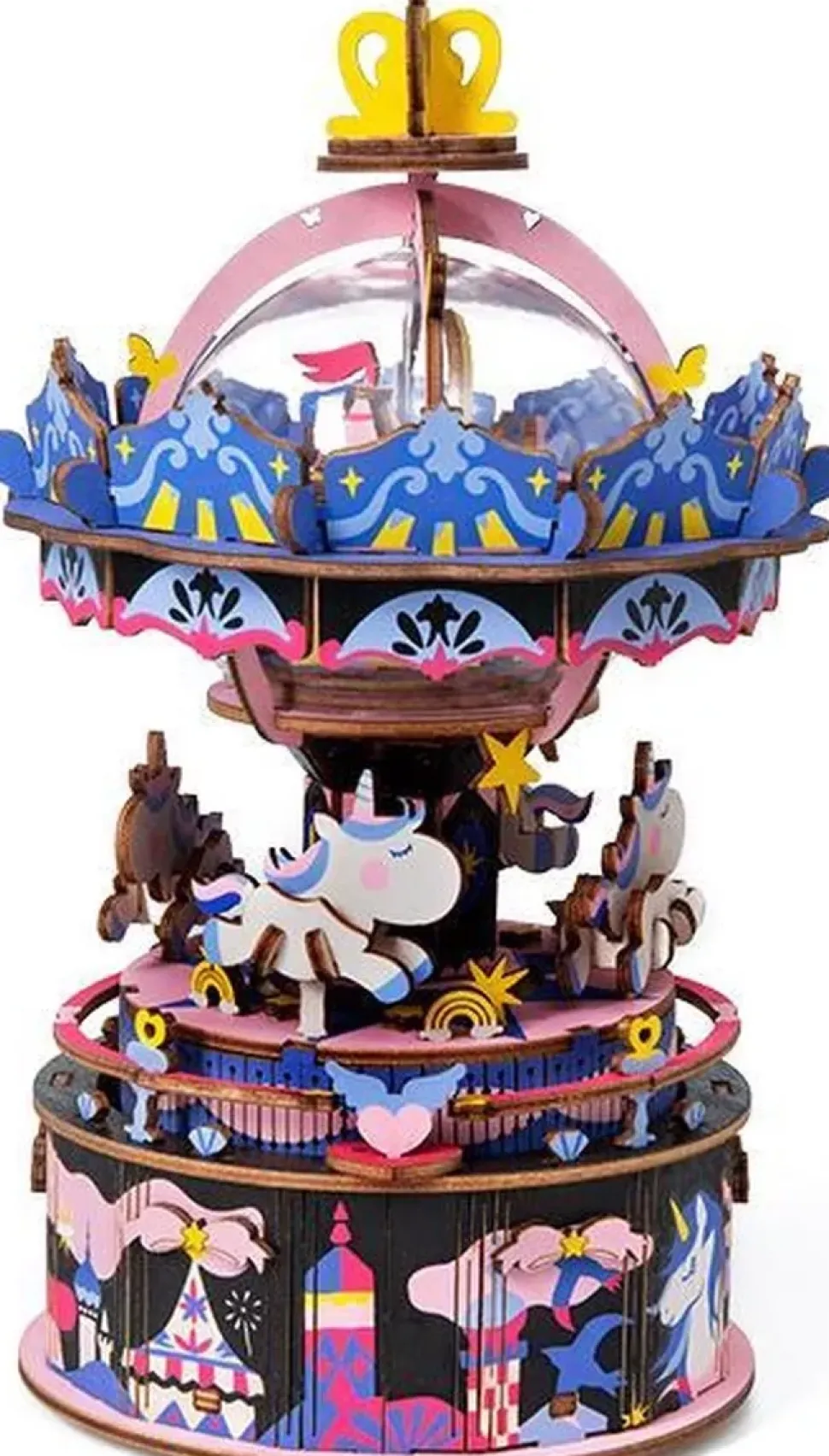 Maqueta de Tiovivo de unicornios Robotime