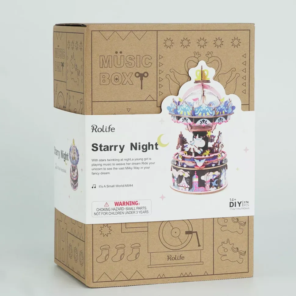 Maqueta de Tiovivo de unicornios Robotime