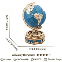 Maqueta Globo terráqueo de madera Classical 3D Robotime