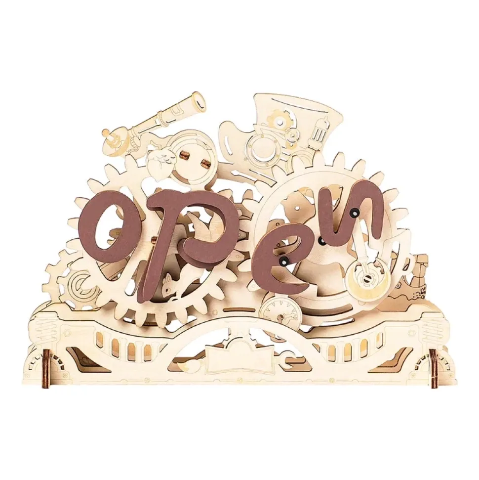 Maqueta letrero abierto cerrado Robotime