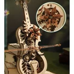 Maqueta musical magic cello de madera Classical 3D Robotime
