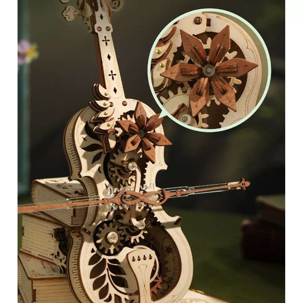Maqueta musical magic cello de madera Classical 3D Robotime