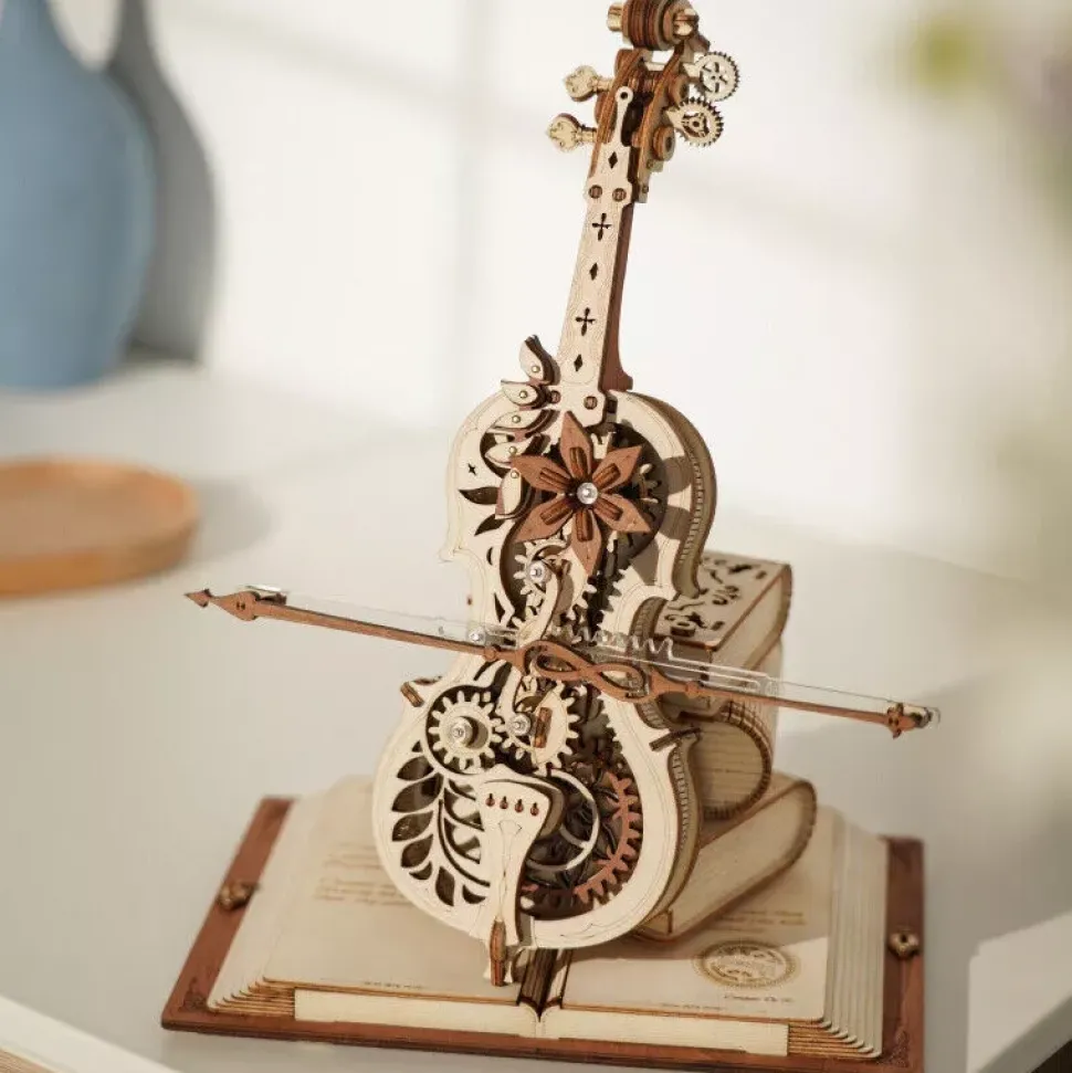 Maqueta musical magic cello de madera Classical 3D Robotime