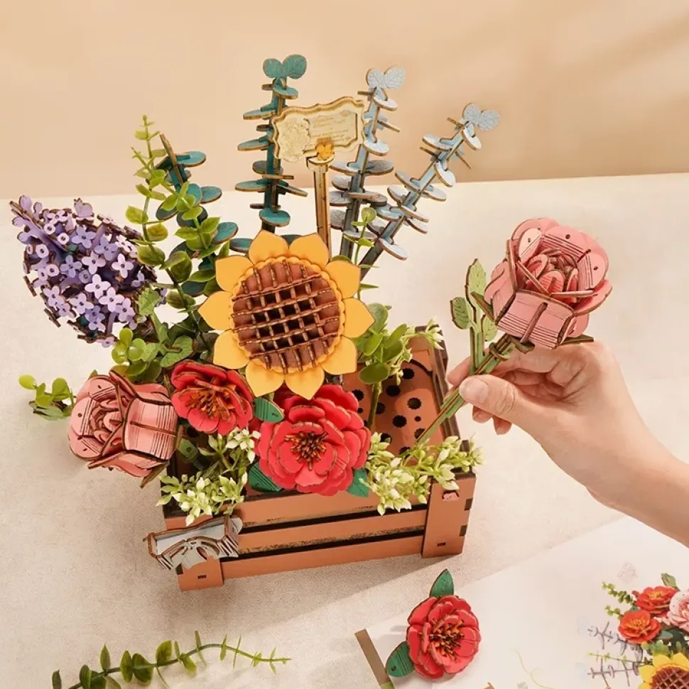 Maqueta Ramo de Flores Madera Robotime