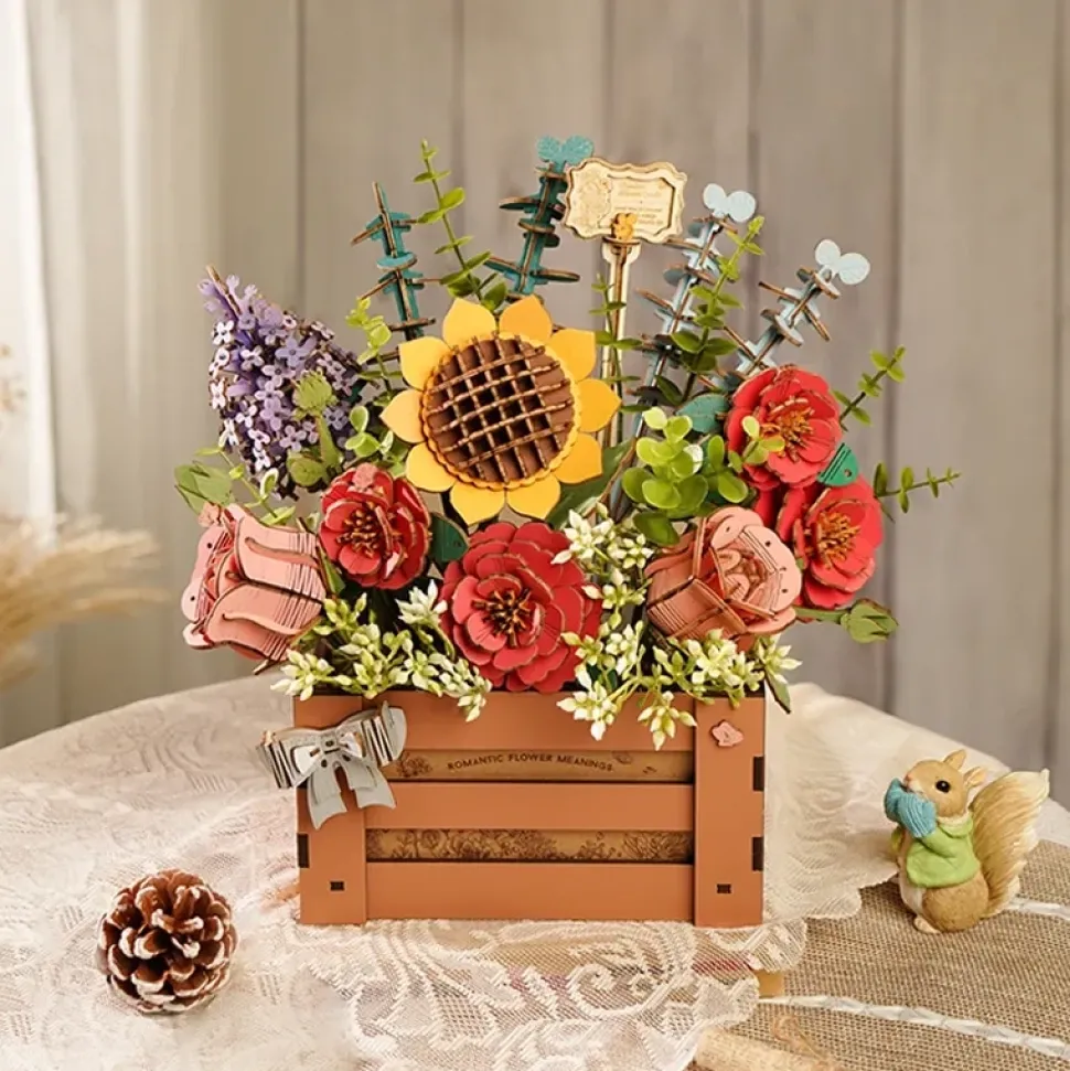 Maqueta Ramo de Flores Madera Robotime