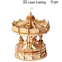 Maqueta tiovivo de madera Classical 3D Robotime