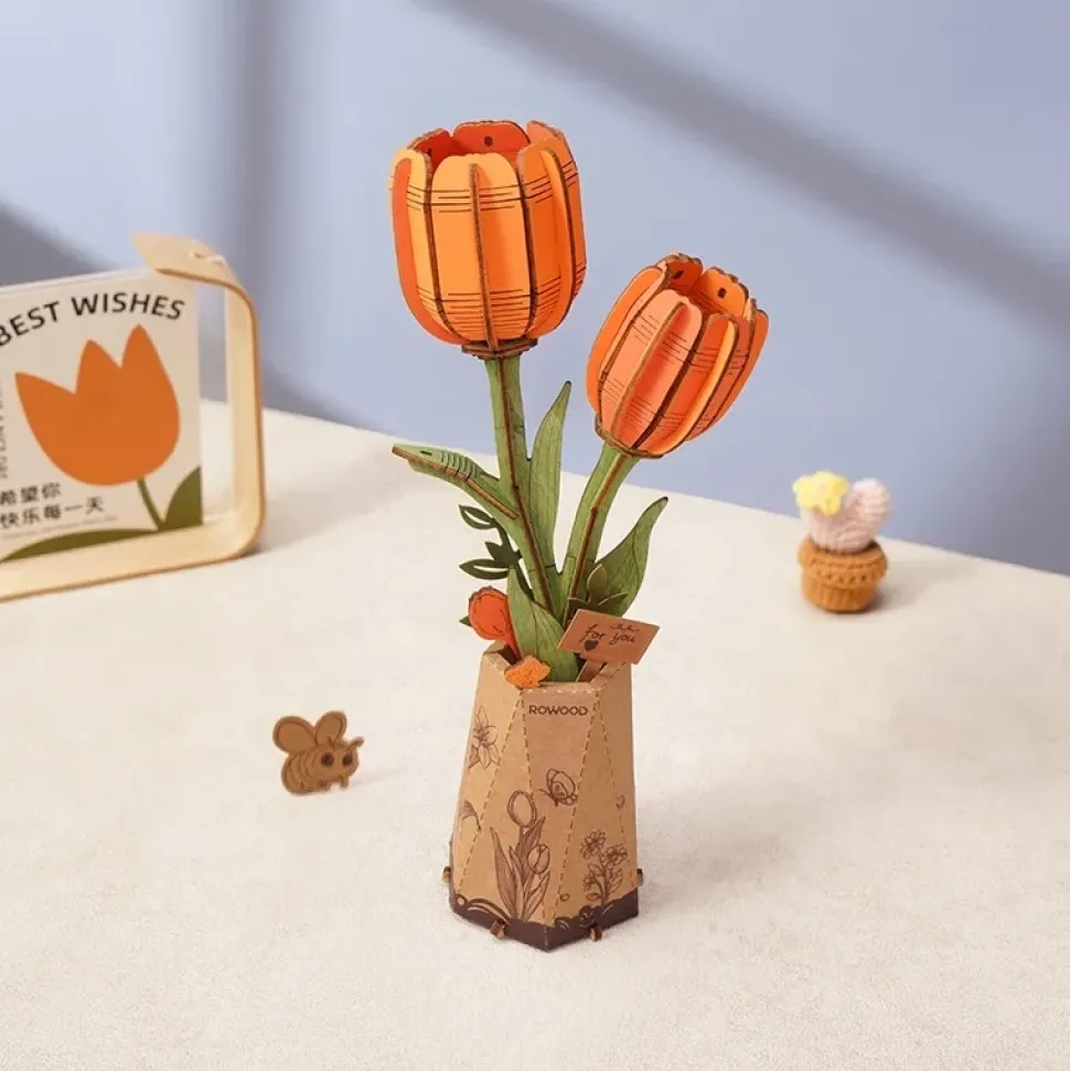 Maqueta Tulipán Naranja Robotime