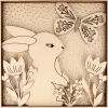 Marco con Diseño Relieve de Madera Conejo Mariposa Artemio