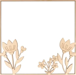 Marco con Diseño Relieve de Madera Conejo Mariposa Artemio