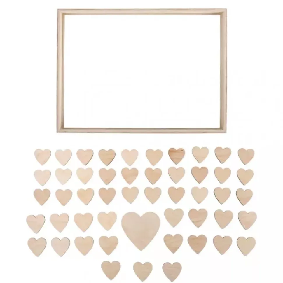 Marco Para Firmas de Madera con Corazones Rayher