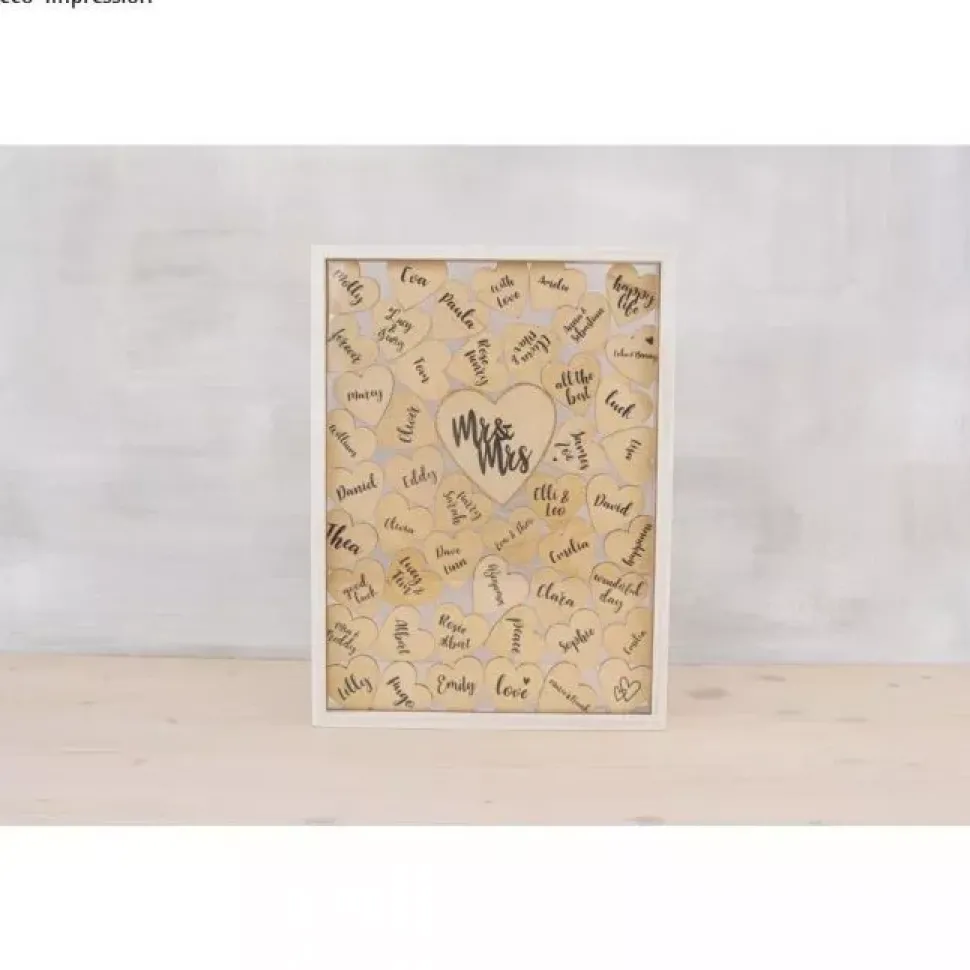 Marco Para Firmas de Madera con Corazones Rayher