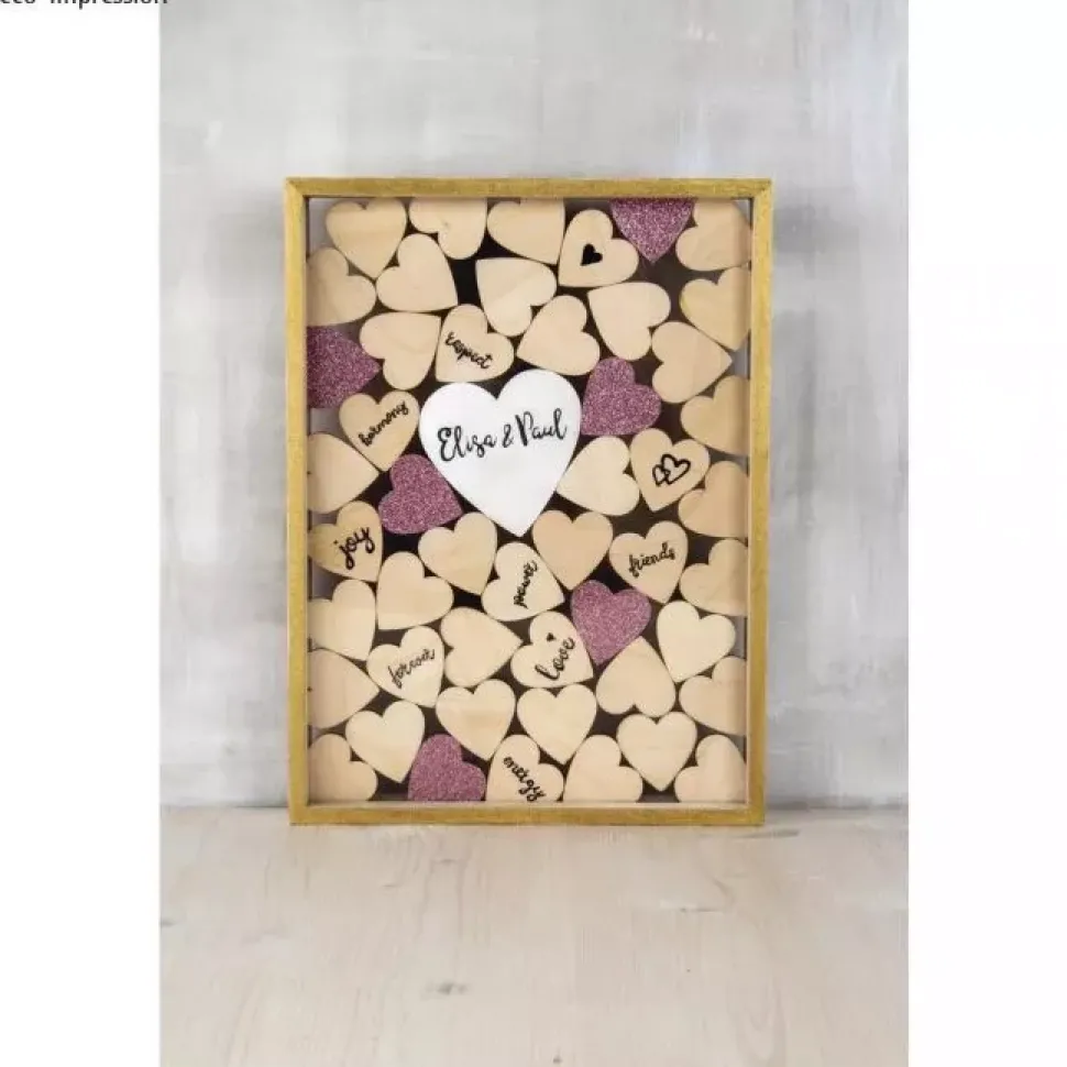 Marco Para Firmas de Madera con Corazones Rayher