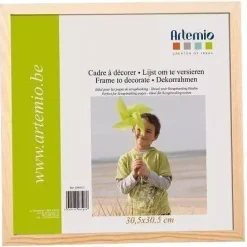 Marco Plano de Madera Artemio 33x33cm