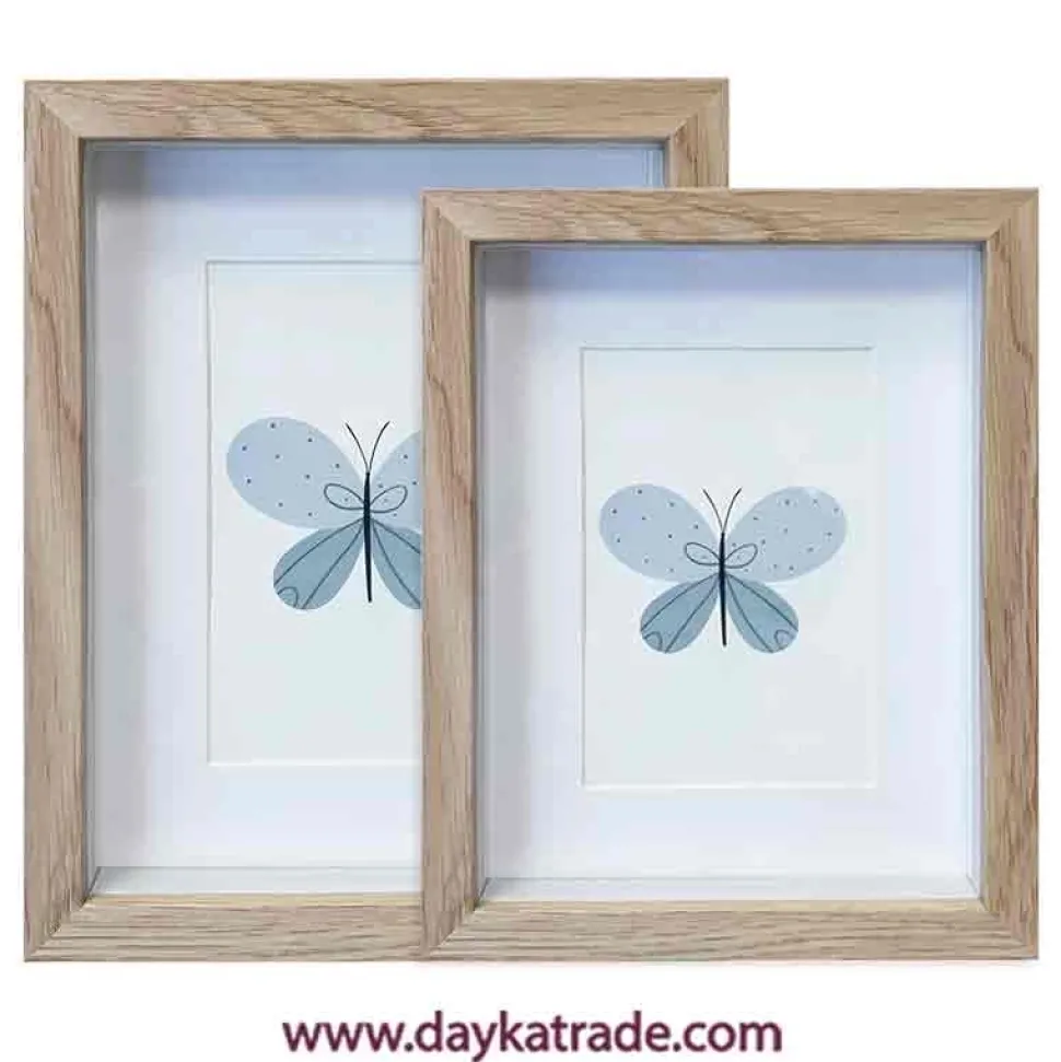 Marco portafotos de madera con cristal Dayka 22,5x27,5cm