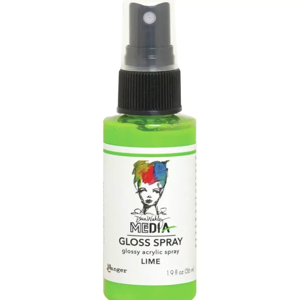 Media Gloss Spray Dina Wakley Lime Ranger 56ml